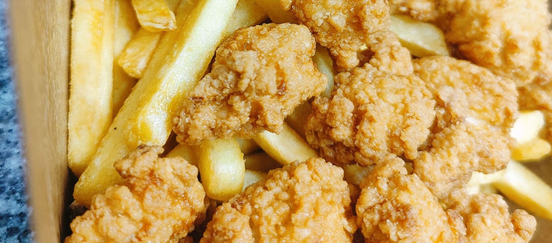 Chicken Bites Fries and A Dip